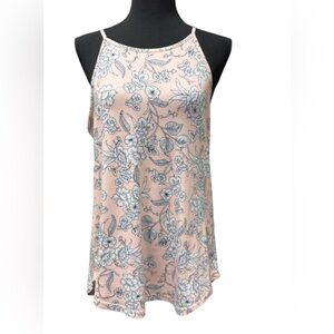 Sherosa  Blush Pink and gray Relaxed Tank Top size Medium